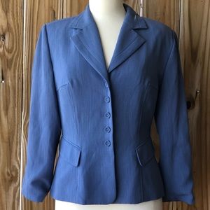 Chandiz Paris Vintage French Tailored Blue Elegant Blazer